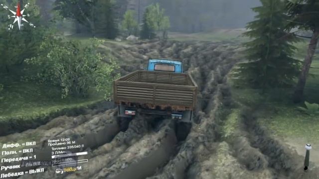 Trucks off-road Soviet ZIL 165 SpinTires Lets Play in 2015 смотреть онлайн