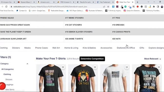 Free Print on Demand Niche Research Tool Merch By Amazon Redbubble Teepublic Zazzle Etsy смотреть онлайн