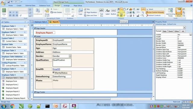 Topic 10 Report Design in MS Access 2007 смотреть онлайн