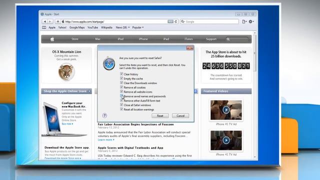 How to reset Safari browser to default settings смотреть онлайн