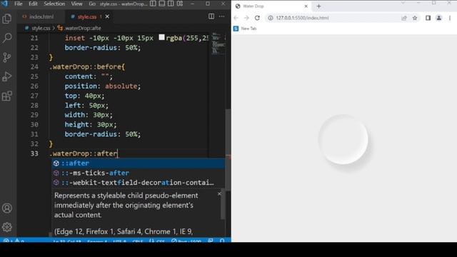 Create water drop cool shape using html and css || Codeunique codeFun смотреть онлайн