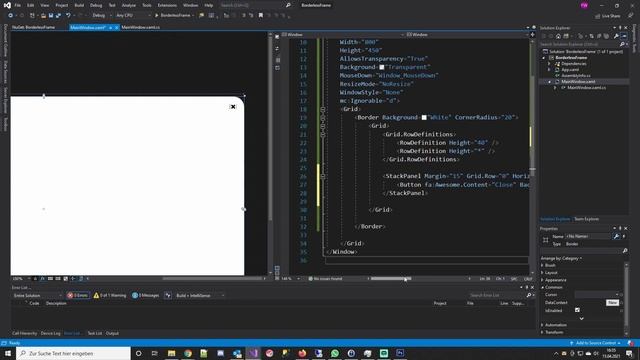 Entwurf eines Borderless Frame-Windows in WPF смотреть онлайн