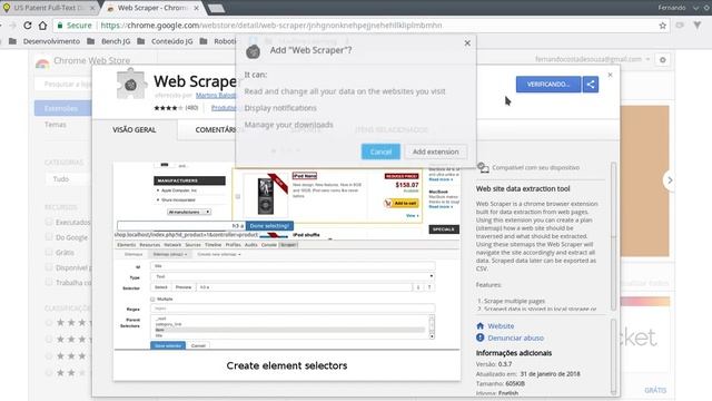 Web Scraper Google Chrome - Instalação смотреть онлайн
