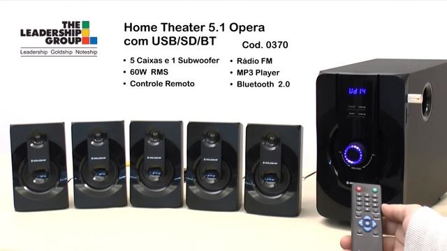 Home Theater 5.1 Opera com USB/SD/BT (0370) - смотреть онлайн