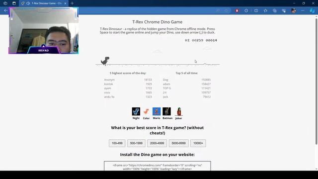 T-Rex Chrome Dino Game (This is for university assignment) смотреть онлайн