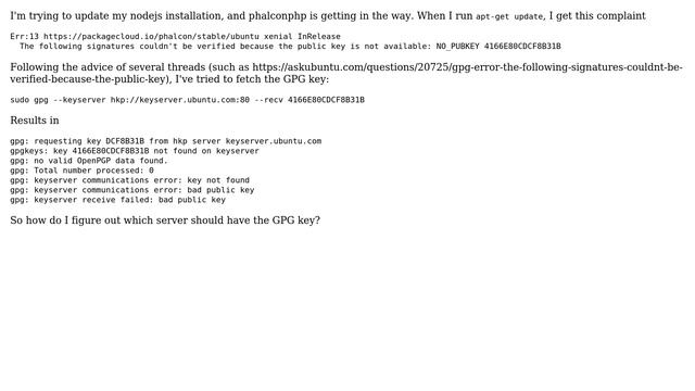Ubuntu: How to handle phalconphp GPG issue? смотреть онлайн