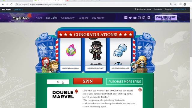 Spin the Marvel Machine MapleStory Google Chrome 2020 08 16 10 32 25 смотреть онлайн