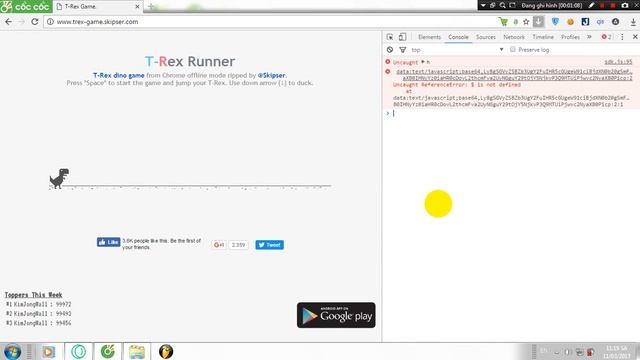 [Hướng dẫn] Hack game khủng long khi mất mạng của Google Chrome смотреть онлайн
