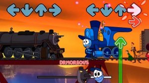 FNF NEW The Brave Locomotive Linus & Samson VS Bluey Engine - Friday Night Funkin'