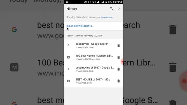 How to delete your chrome browsing history By android Phone...2018 смотреть онлайн