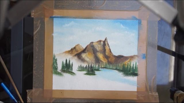 Peindre un paysage de montagne смотреть онлайн