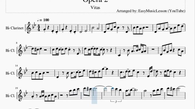 Clarinet Sheet Music: How to play Opera 2 by Vitas смотреть онлайн