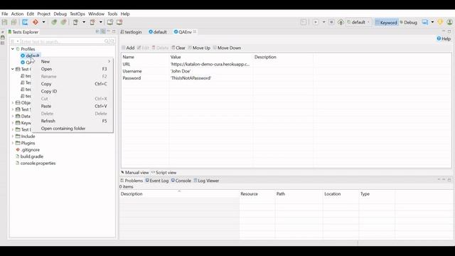 Katalon Studio 7 - Profiles смотреть онлайн