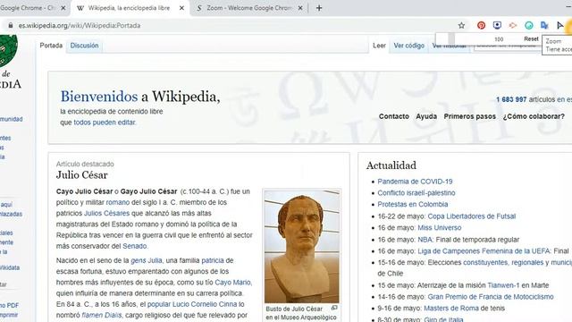 Zoom para Google Chrome. Extensión de Chrome. Permite acercar o alejar el zoom de la página. смотреть онлайн