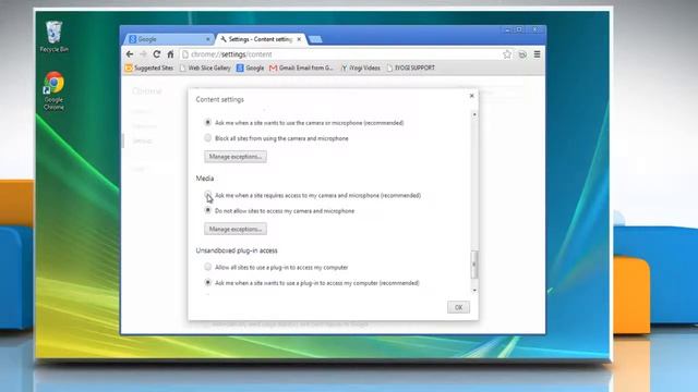 How to allow sites to access your camera and microphone in Google™ Chrome on a Windows® Vista PC смотреть онлайн