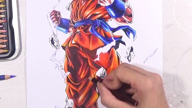 Epic Drawing Goku Blue From Dragonball Legends