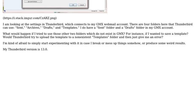 What happens if Thunderbird attempts to use folders that do not exist on my webmail account? смотреть онлайн