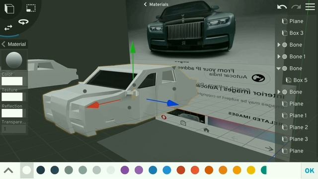 How To Model A Rolls Royce Car On Your Phone(prisma 3d Tutorial #prisma3d #3danimation