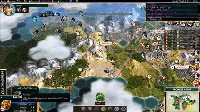 Civ V Brave New World Multiplayer Game 046 7 Player FFA: Japan (Gameplay/Commentary) Part 4/13 смотреть онлайн