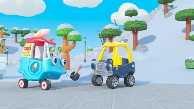 Cozy Trains For His Brave And Amazing Jump | Kids Videos | Let's Go Cozy Coupe - Cartoons for Kids смотреть онлайн