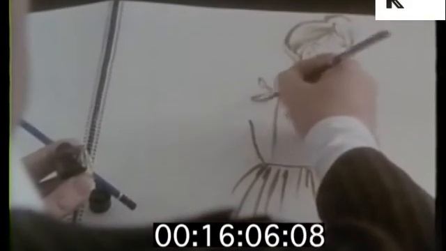 1970s Karl Lagerfeld at Work, Sketching, Paris Fashion | Premium Footage смотреть онлайн