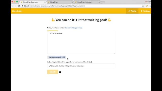 StoryOrigin Chrome Extension Demo смотреть онлайн
