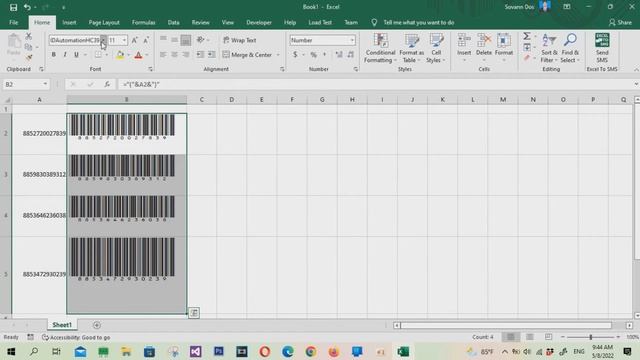 How to Create Barcode in Excel смотреть онлайн