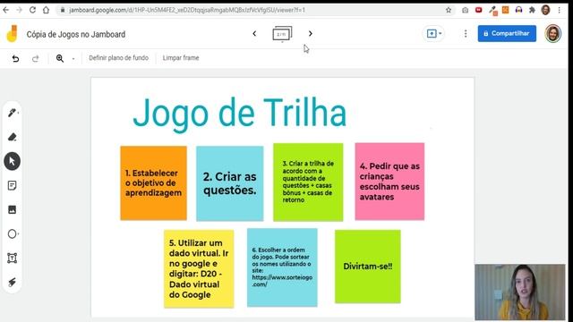Como realizar atividades no Jamboard - Jogo de tabuleiro virtual смотреть онлайн