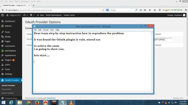 OAuth plugin xss POC смотреть онлайн