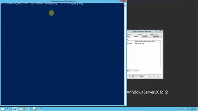 Powershell. Copy members from one security group to another смотреть онлайн