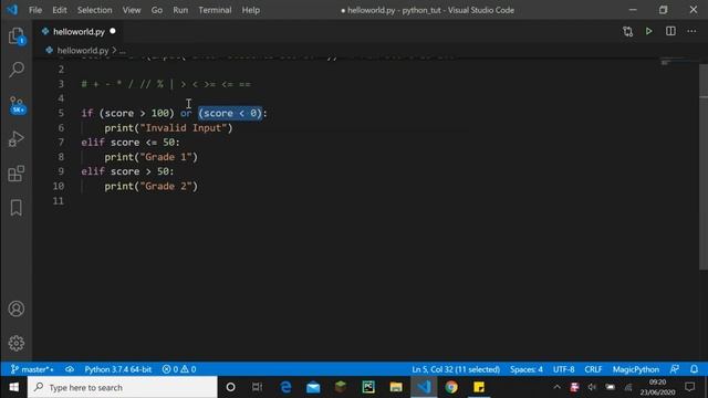 Python For Beginners 2020 - Conditionals [7] смотреть онлайн