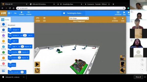 VexCode VR Walkthrough