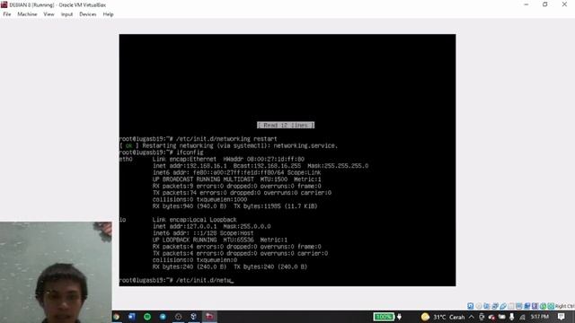Tutorial Konfigurasi IP Address Pada Debian Menggunakan Virtualbox смотреть онлайн