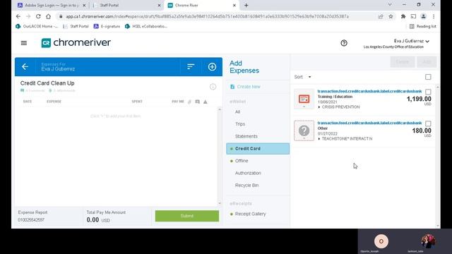 Chrome River Credit Card Cleanup Process смотреть онлайн