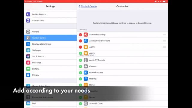 How to customise control centre of iPad / iPhone running iOS 11 or later.. смотреть онлайн