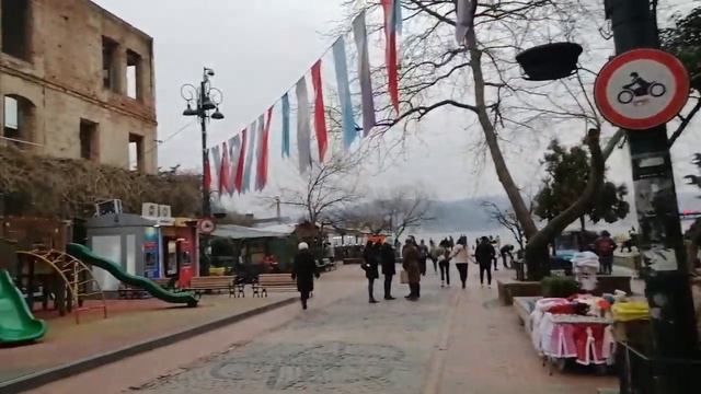 Ortaköy Camii And Bosphorus Bridge Walk Around Istanbul Turkey смотреть онлайн