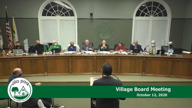 2020-10-12 Village of Villa Park Board Meeting смотреть онлайн