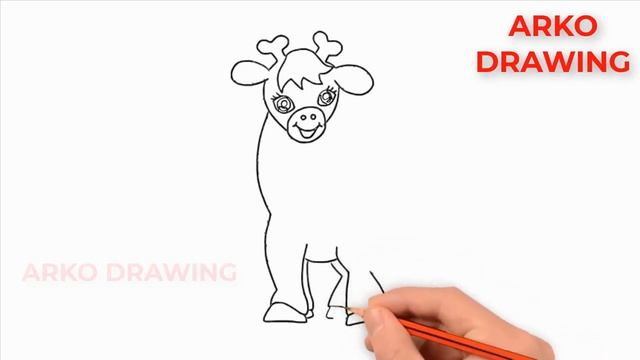 ♥ Cute Giraffe Animals Coloring Book Pages For Children ♥ How To Draw Giraffe And Learn Colors