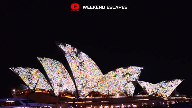 Vivid Sydney 2022 Opera house view from Sydney overseas terminal смотреть онлайн
