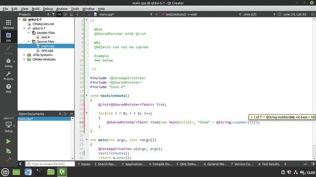 7. QSharedPointer with QList смотреть онлайн