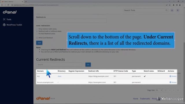 How to Remove Domain Redirect in cPanel with - Websnoogie смотреть онлайн