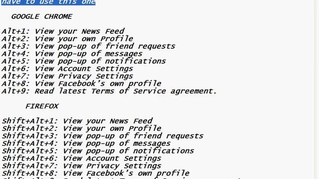 Keyboard shortcut for Facebook смотреть онлайн