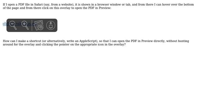 Apple: How can I create a shortcut to open Safari PDF in Preview? смотреть онлайн