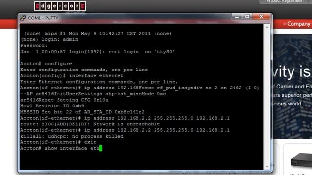 Edge-Core EAP8518 - IP Address configuration via console смотреть онлайн