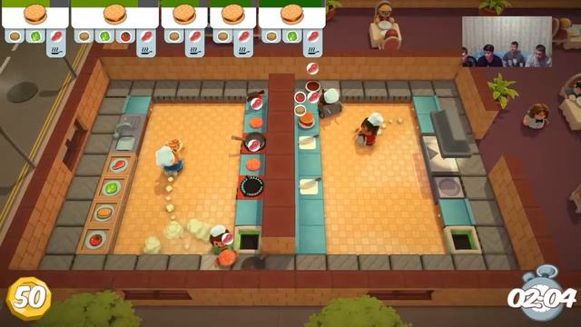 Overcooked. Стрим 4х опасных поваров! смотреть онлайн