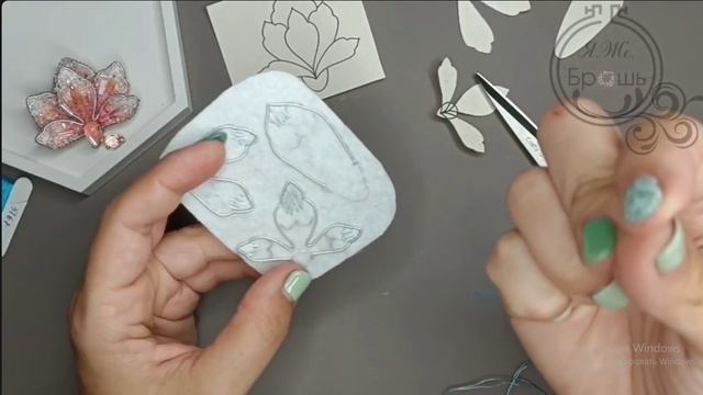 вышивка лепестков мулине