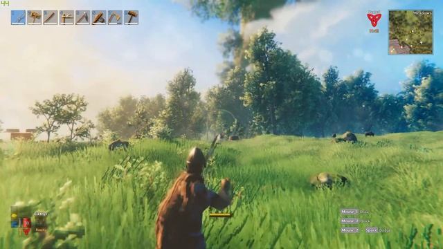 Valheim viking survival game [EA] Kingleaf & Peaspod journey's start # 010 смотреть онлайн