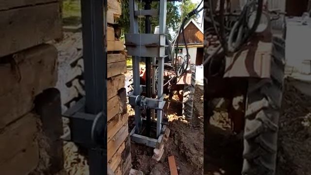 Винтовые сваи, 89 труба, Трактор т25 смотреть онлайн