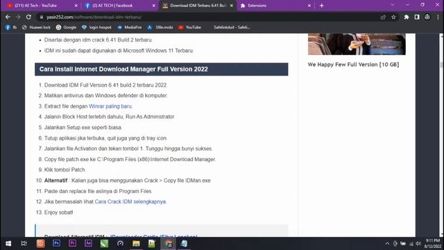 Mengatasi Exstension IDM Yang tidak Muncul Di Google Crhome + IDM No Registrasi смотреть онлайн