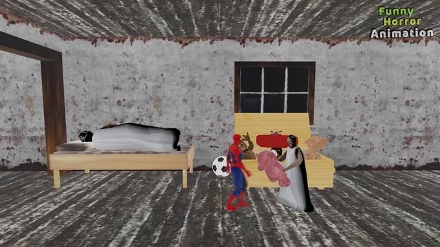 Granny vs Deadpool vs Spiderman - funny horror animation parody (all series about Super Heroes) смотреть онлайн